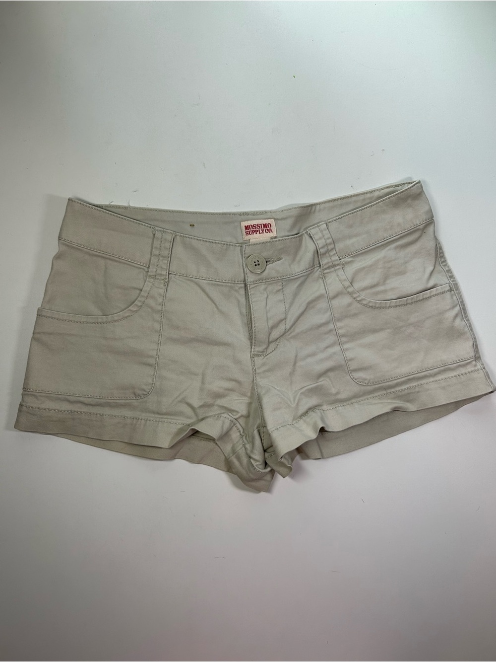Mossimo Women's 5 Fit 6 Light Beige Cotton Short Shorts 2011 Target